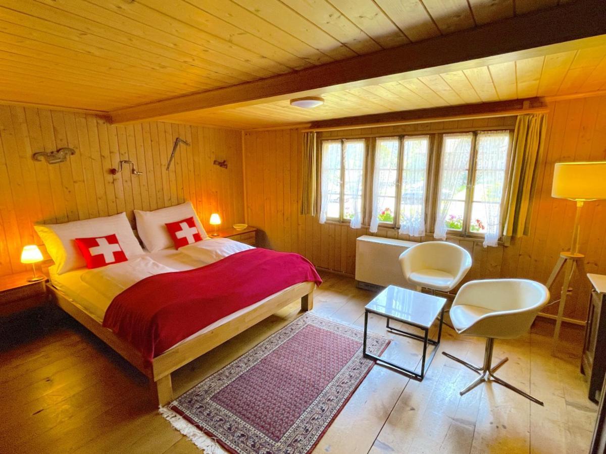 Swisshut Stunning Views Alps Lake - Chalet Erli Darligen Luaran gambar