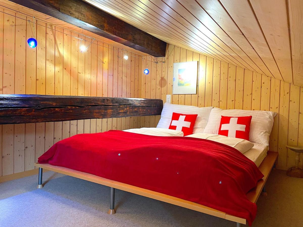 Swisshut Stunning Views Alps Lake - Chalet Erli Darligen Luaran gambar